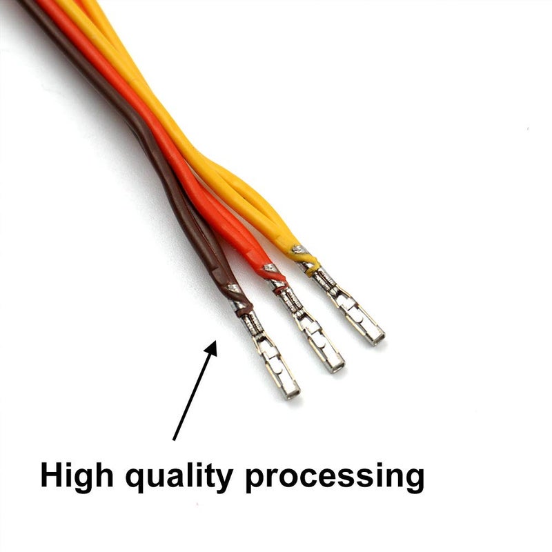 elechawk 5 Pcs JR/Futaba Style Servo 1 to 2 Y Harness Leads Splitter Cable Male to Female Extension Lead Wire for RC Models Airplane 7cm - Image 3